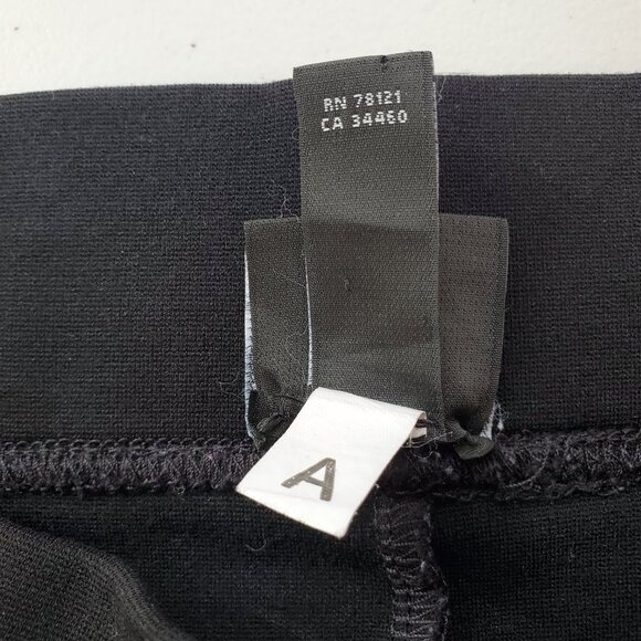 EILEEN FISHER SZ L Women's Pull-on Stretch Straight Leg Pants in Black - Picture 5 of 6